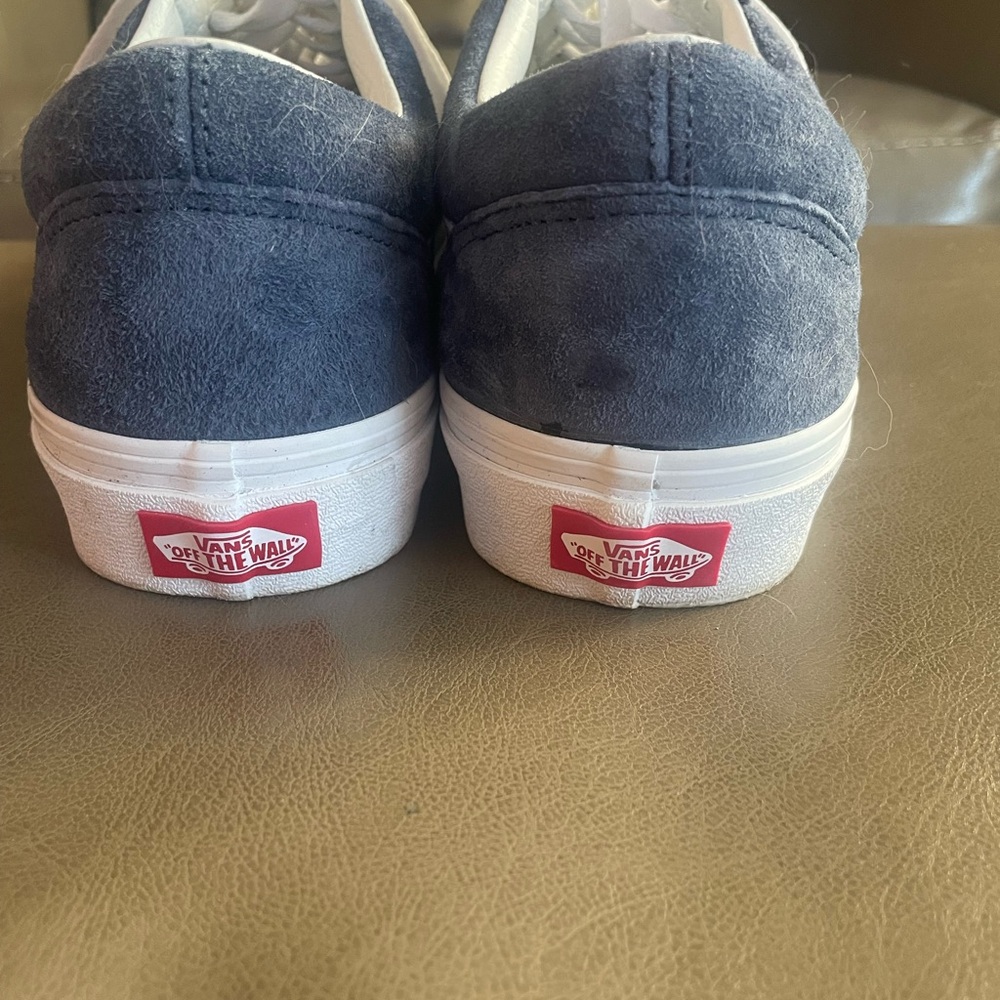 Men's Blue Suede Vans - Picture 4 of 6